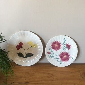 Vintage Antique Blue Ridge Mix Match Plates 2 Maximalist Design